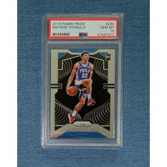 2019 Panini Prizm Rookie MATTISSE THYBULLE #290 PSA 10 GEM MINT Phila 76ers - Picture 1 of 2